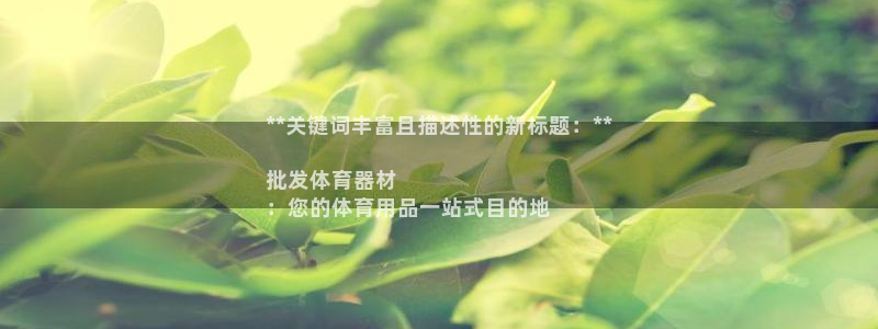 尊龙凯时一人生就是博官网：**关键词丰富且描述性的新