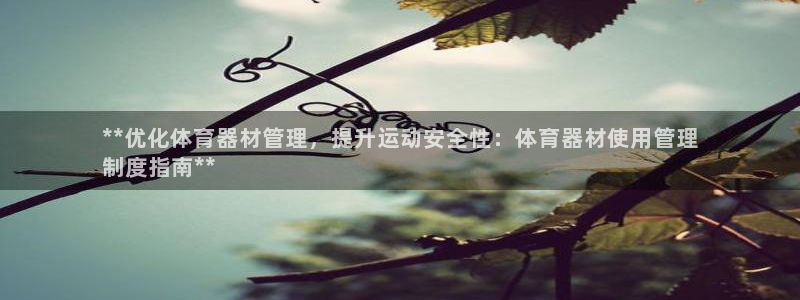 尊龙人生就是博D88：**优化体育器材管理，提升运动